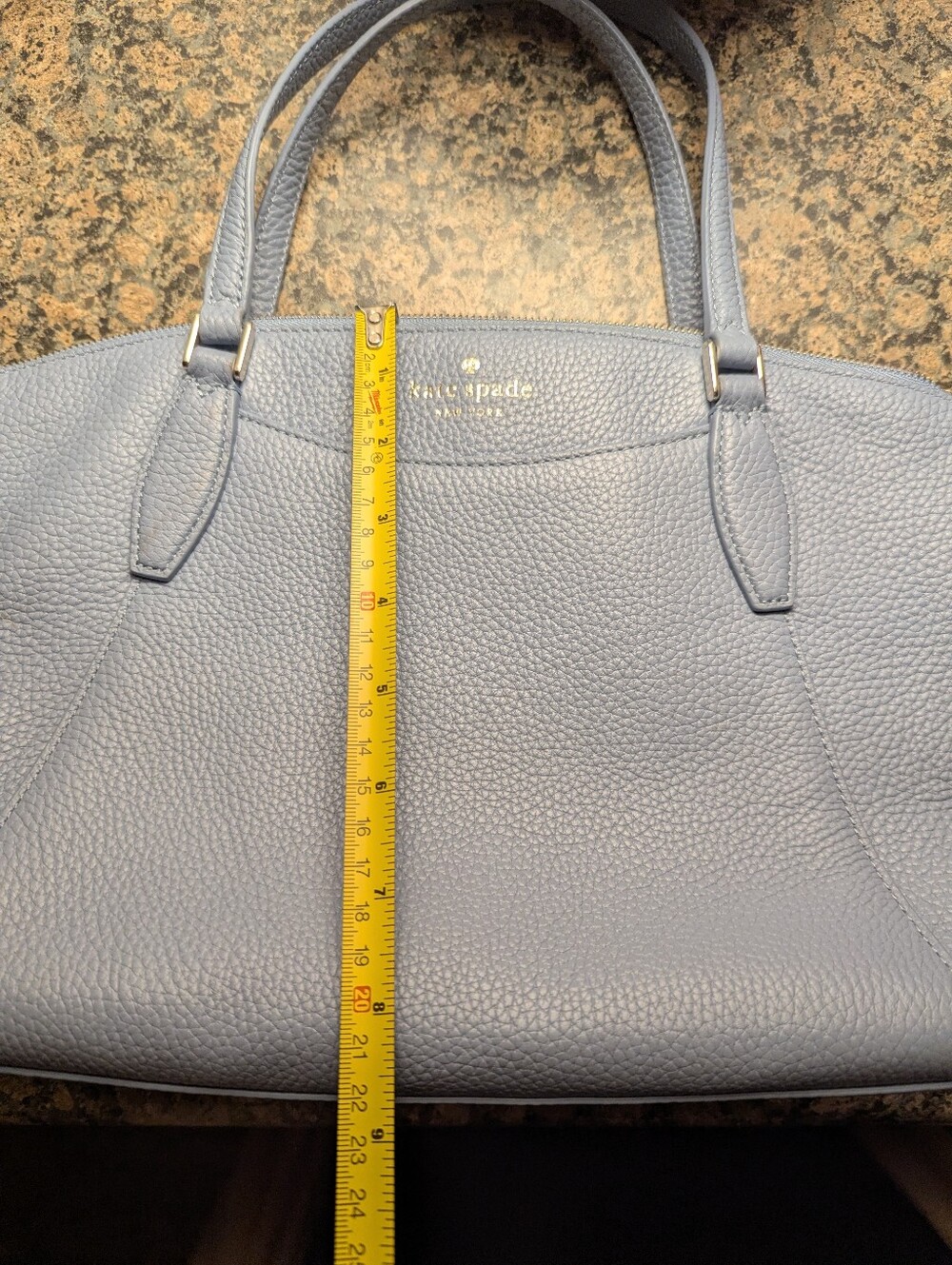 kate spade Light Blue Pebbled Leather Satchel - Picture 11 of 11